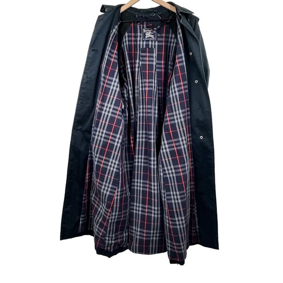 Vintage 80's Burberry Heritage Waterloo Trench Coat Nova Check 10 Long FLAWS - Picture 4 of 13